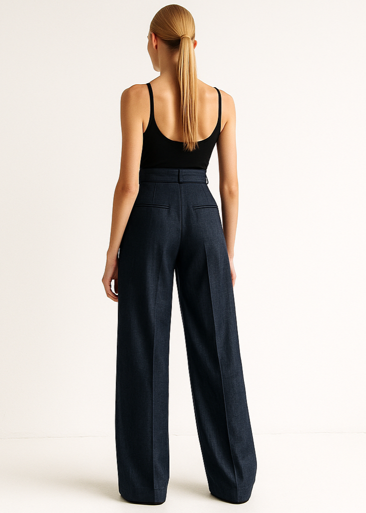Linen High Waisted Trousers